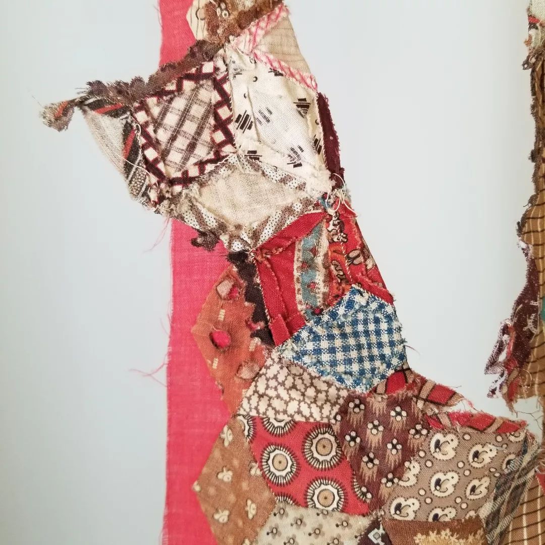 Set of 2 Hand Pieced Quilt Sections