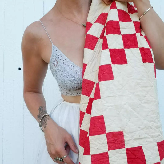 Red and White Orleans Quilt