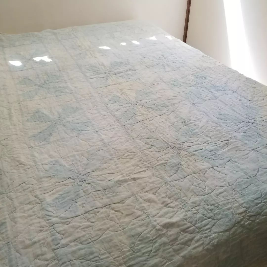 Yellow and Blue Antique Quilt