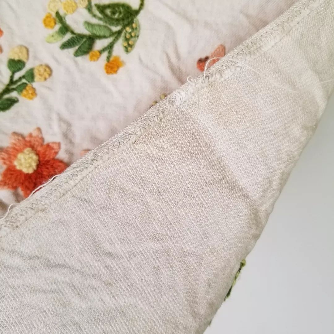 Hand Embroidered, Floral Linen