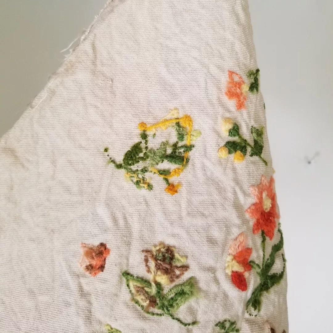 Hand Embroidered, Floral Linen