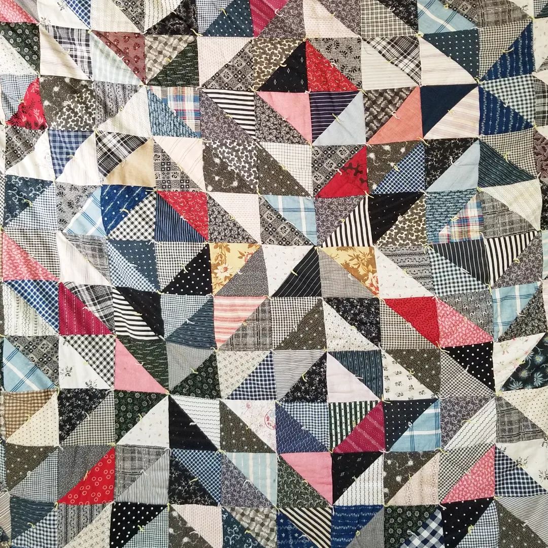 Half Triangle Sugar Sack Quilt