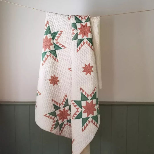 Stunning Feathered Star Quilt