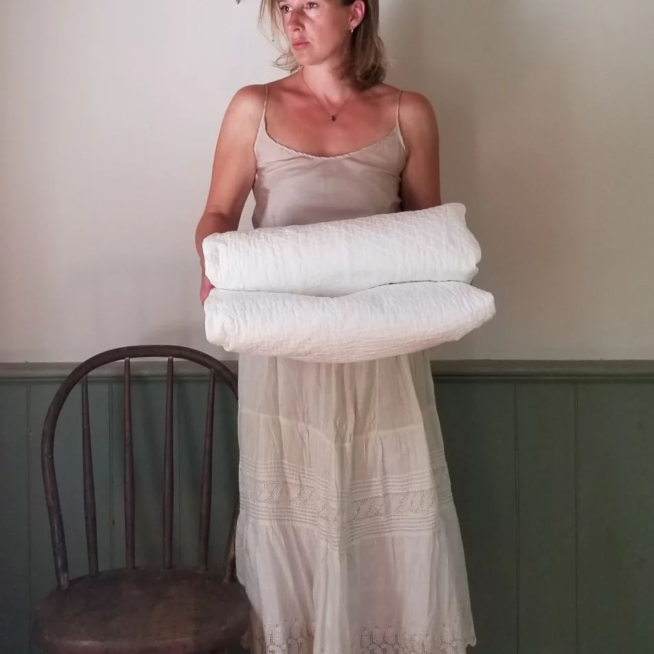Set of 2 All White Quilts