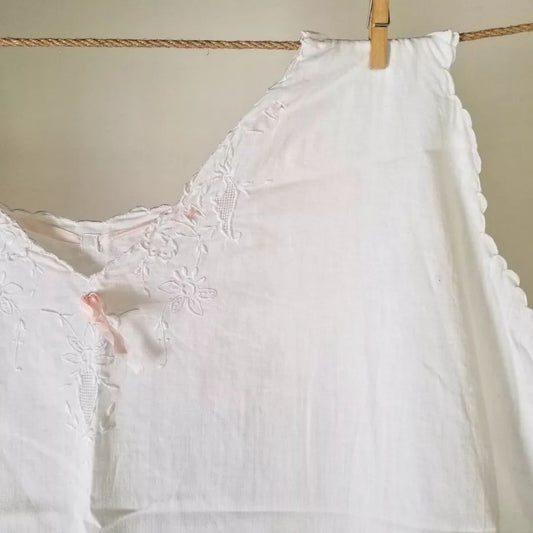 Hand worked Linen Nightgown