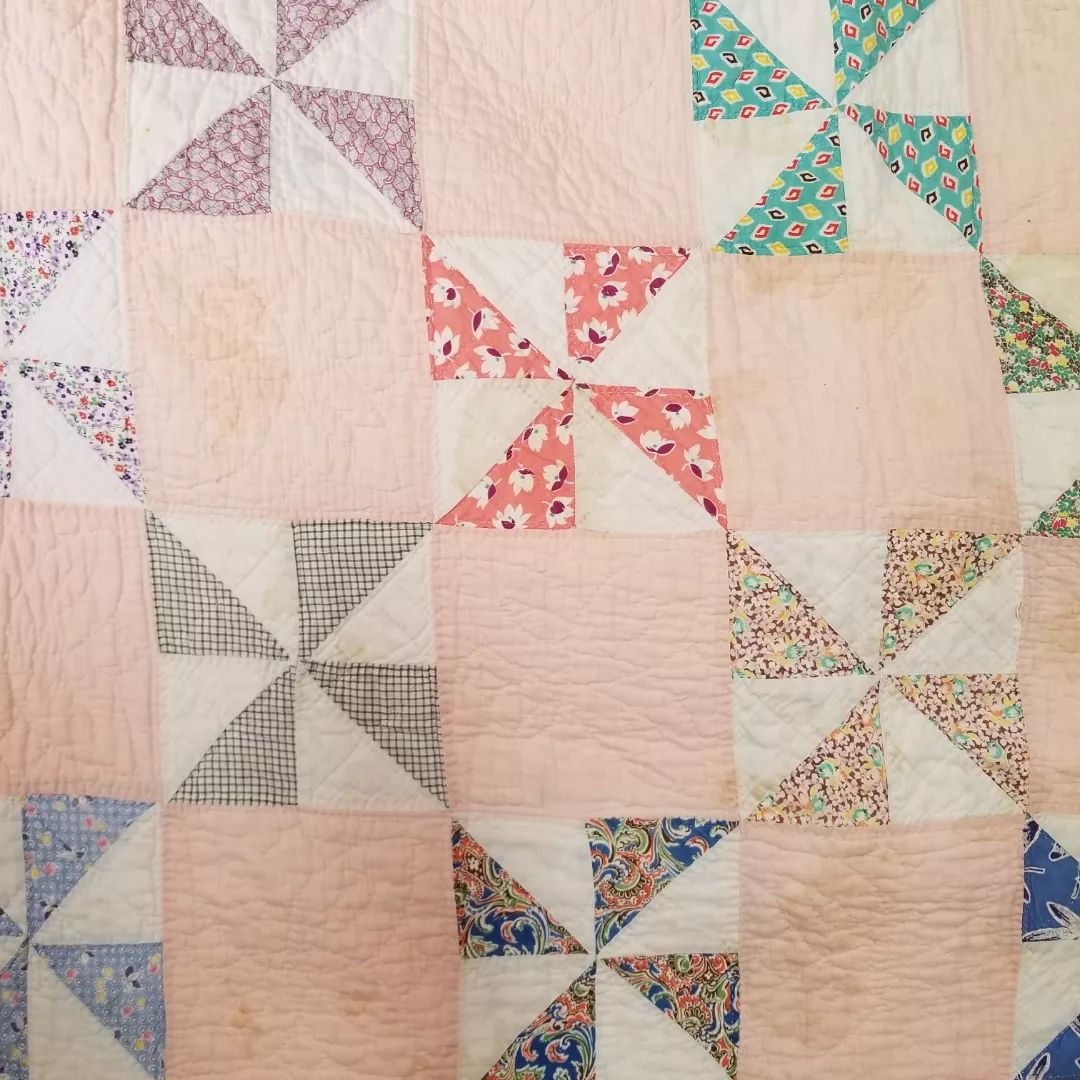 Soft Pink Pinwheel Quilt