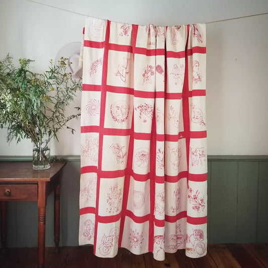 Redwork Coverlet