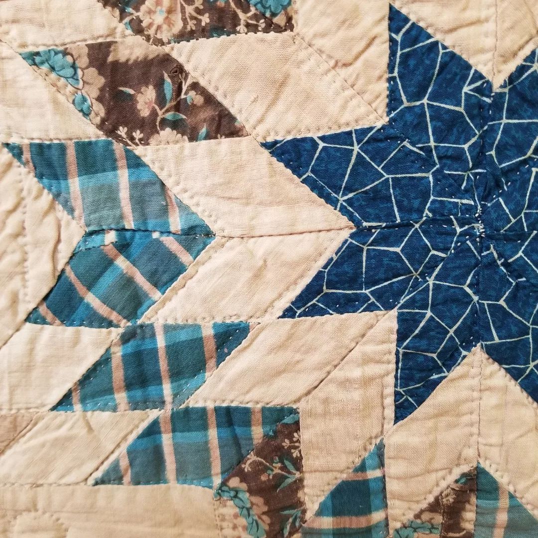 Broken Star, Tea and Indigo Quilt
