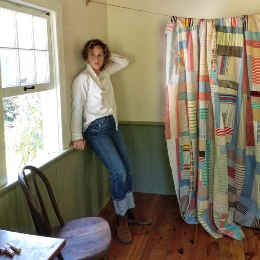 Scrappy Shirting Quilt Top