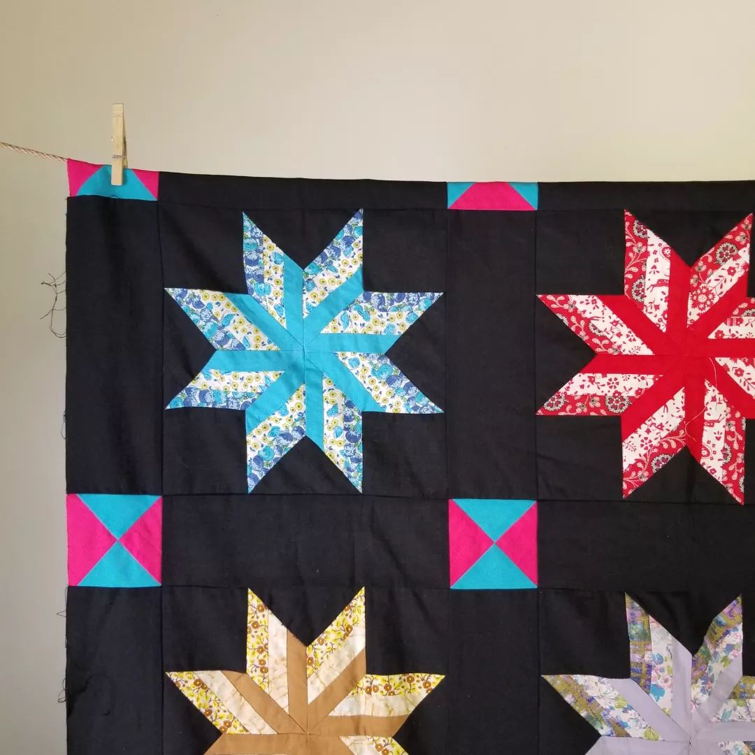 Contemporary Star Quilt Top