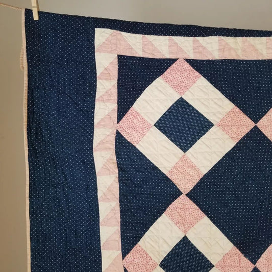Indigo and Pink Quilt