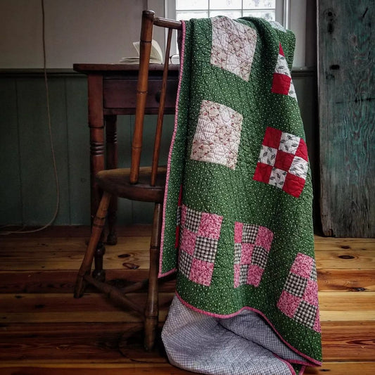 Green Nine Patch Quilt