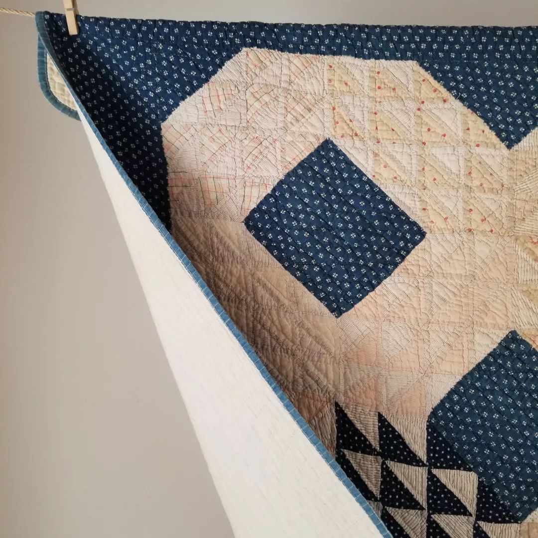 Indigo Ocean Waves Quilt