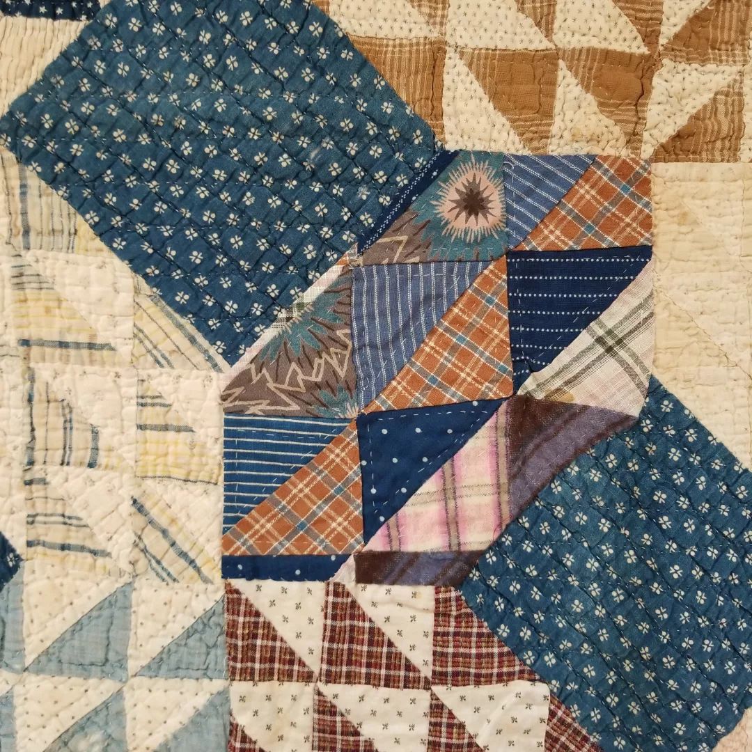 Indigo Ocean Waves Quilt