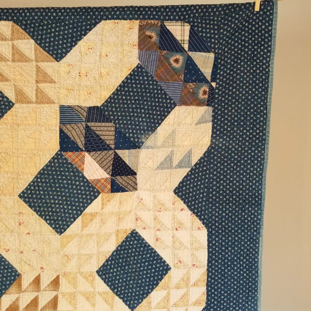 Indigo Ocean Waves Quilt