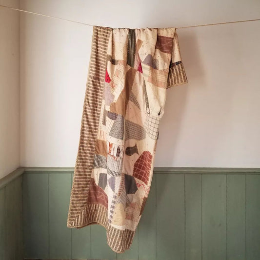 Muted Shirting Crazy Quilt