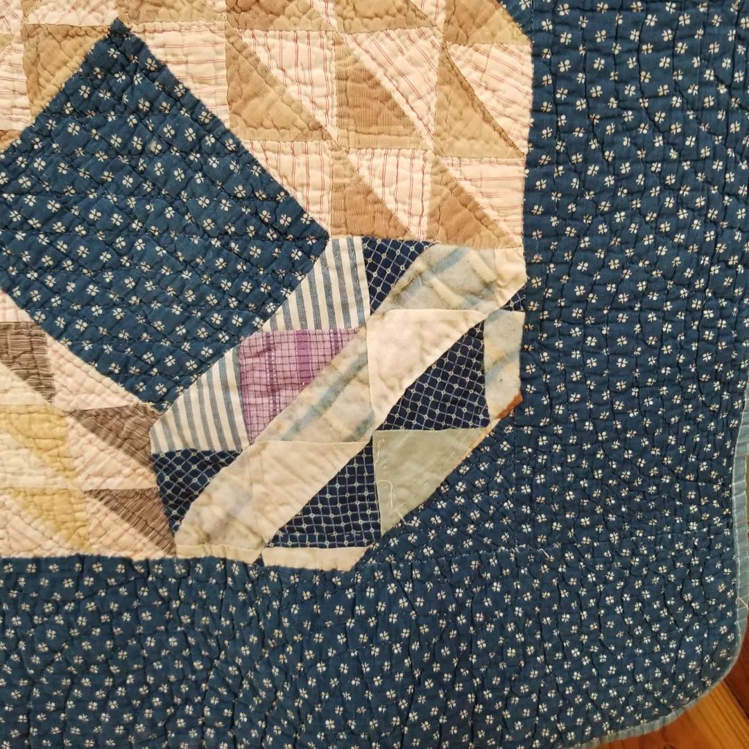 Indigo Ocean Waves Quilt