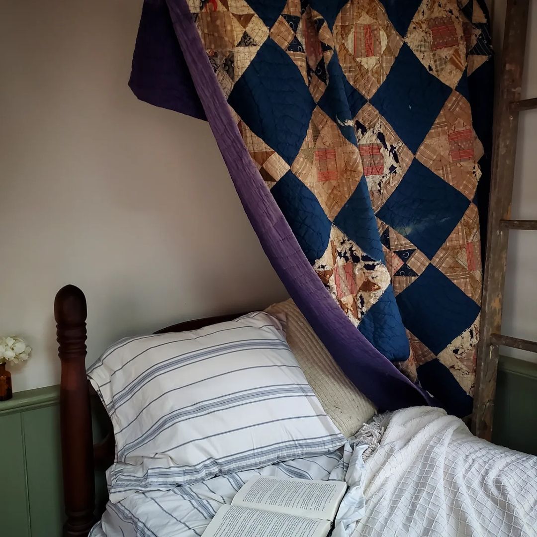 Indigo Ohio Star Quilt