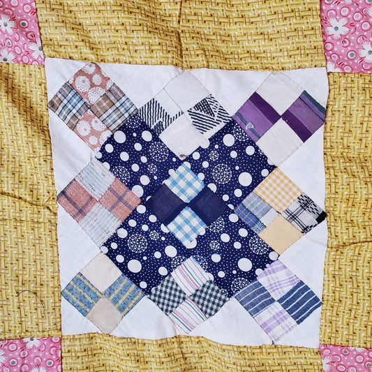 Yellow Sashing Quilt Top