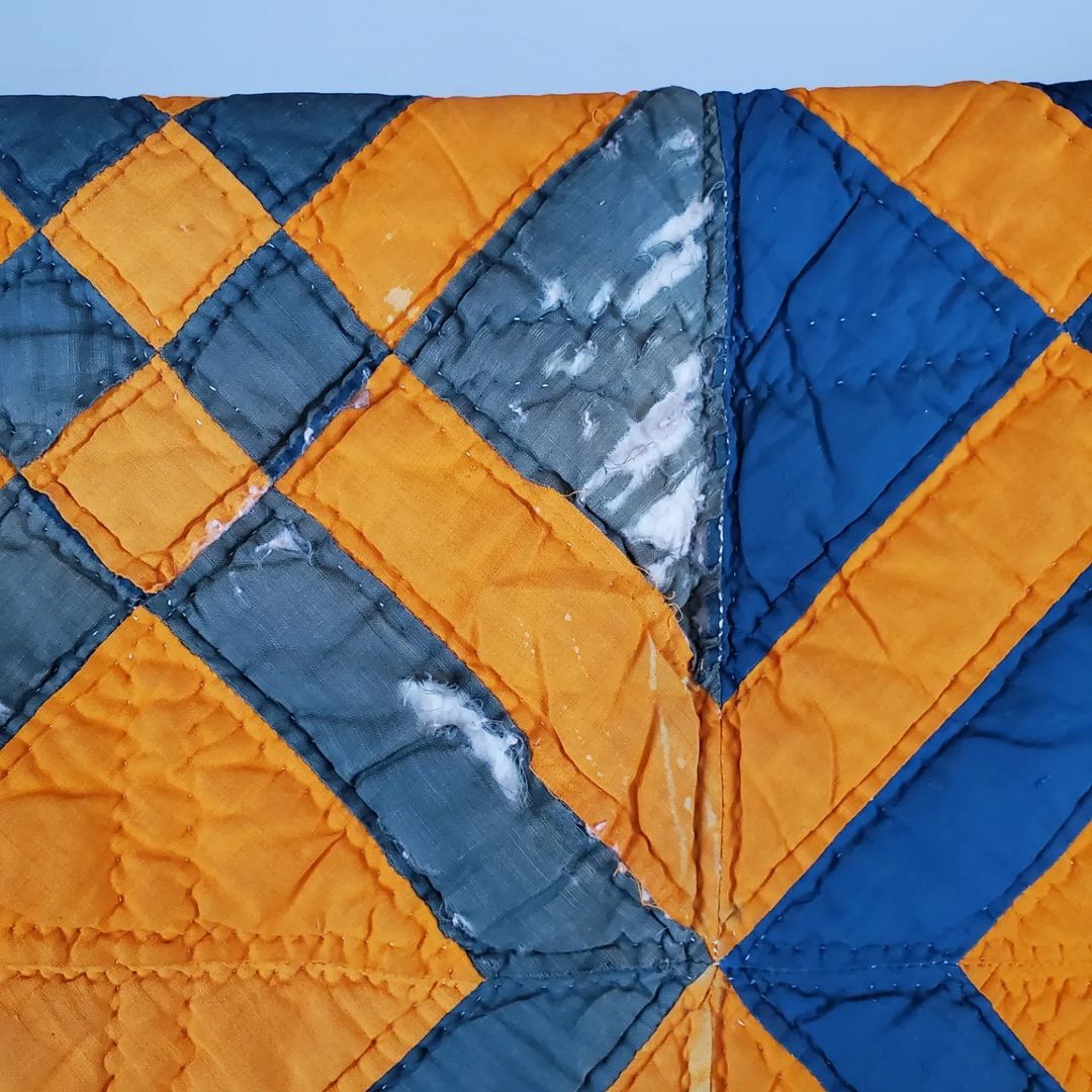 Indigo and Cheddar Quilt