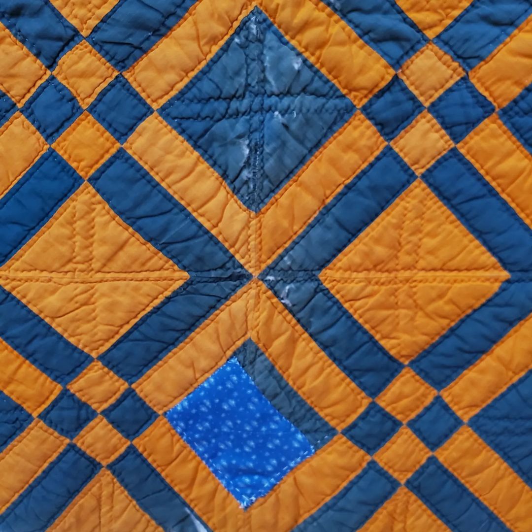 Indigo and Cheddar Quilt