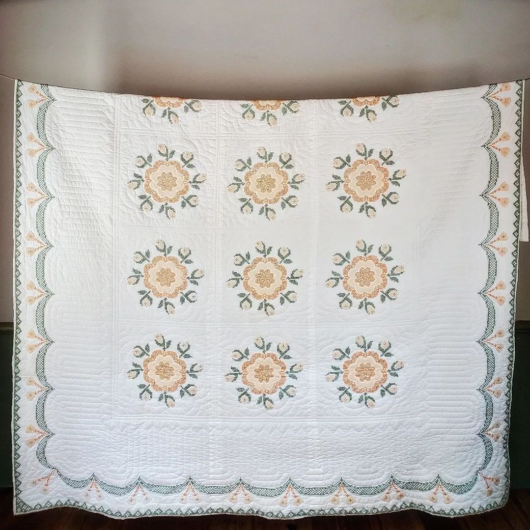Cross Stitched Quilt