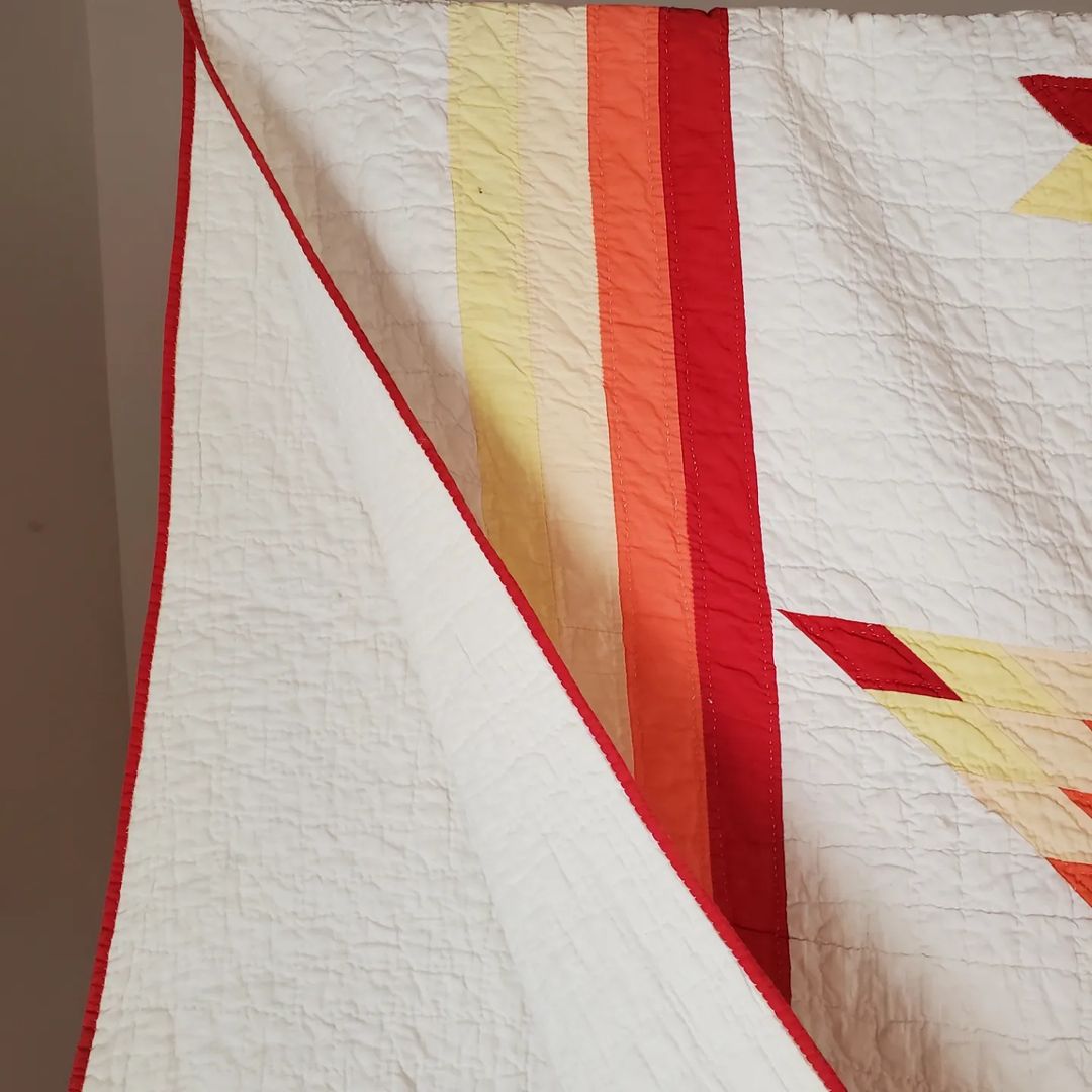 Red, Orange, Yellow Lone Star Quilt 3