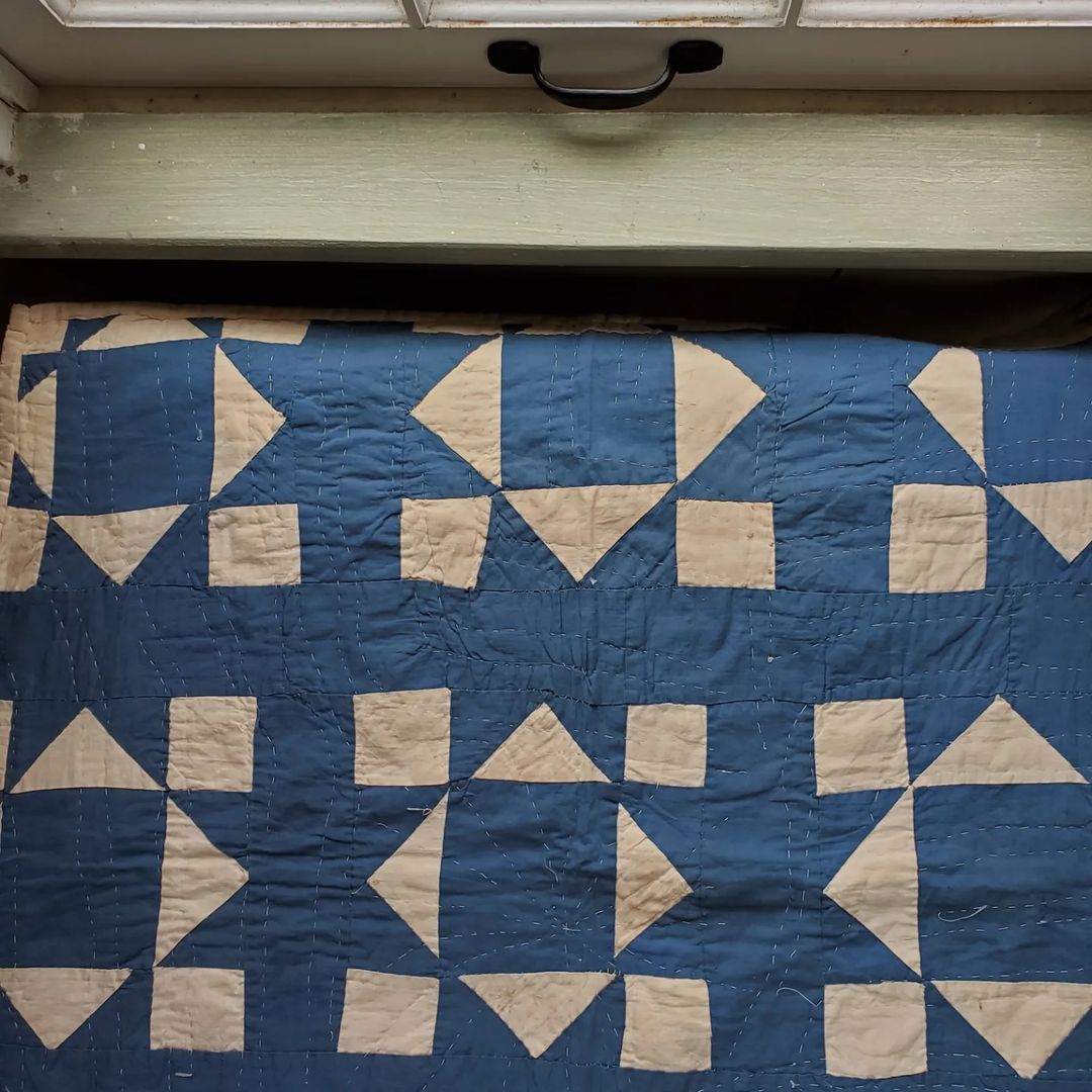 Blue and White Doll's Quilt