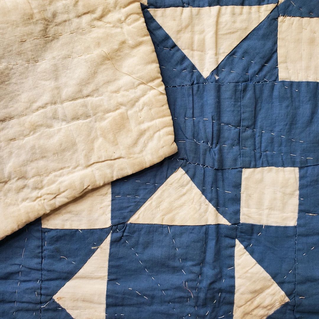 Blue and White Doll's Quilt