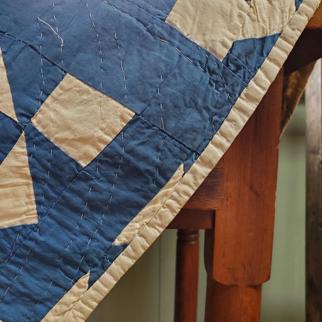 Blue and White Doll's Quilt