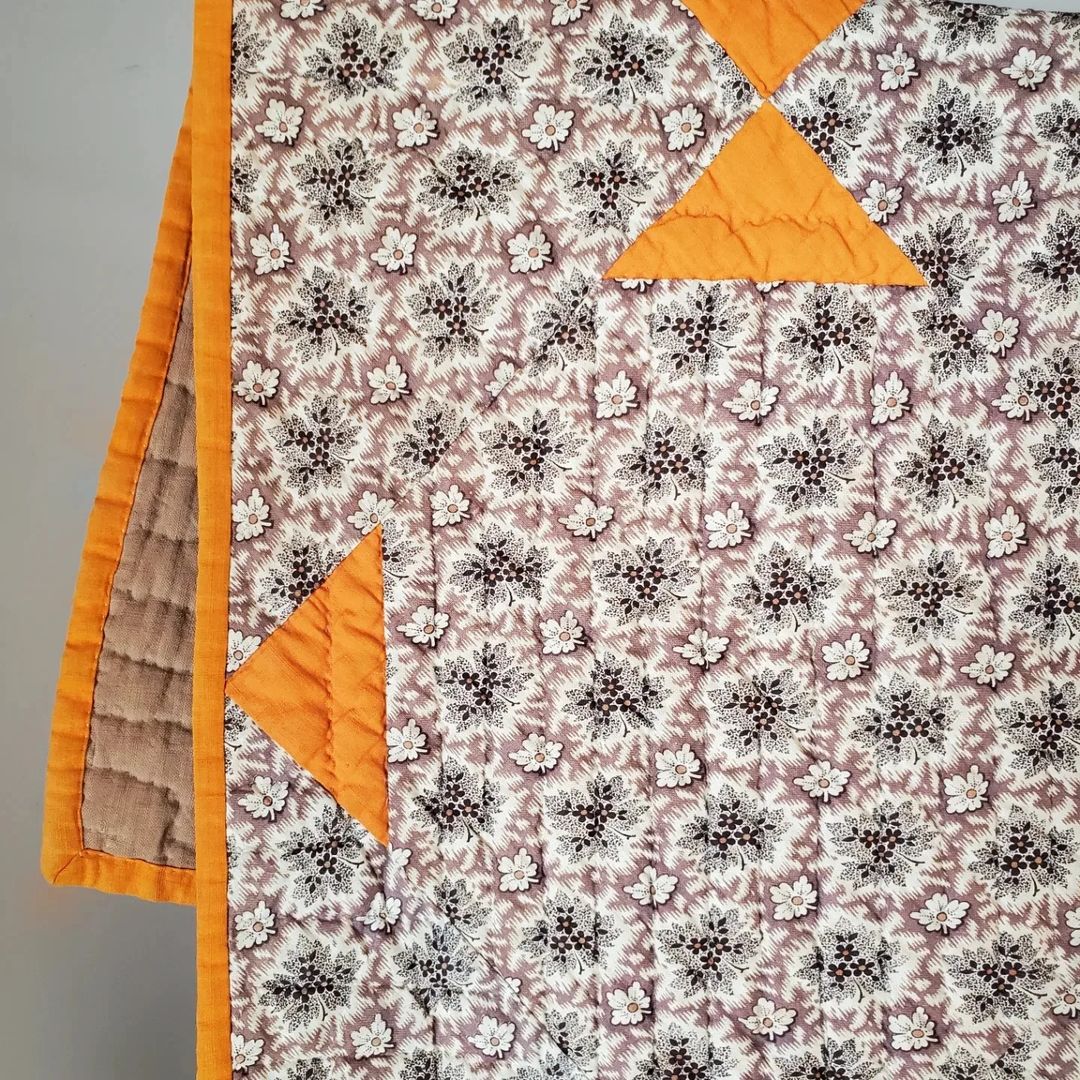 "Rob Peter to Pay Paul" Cheddar Hourglass Quilt