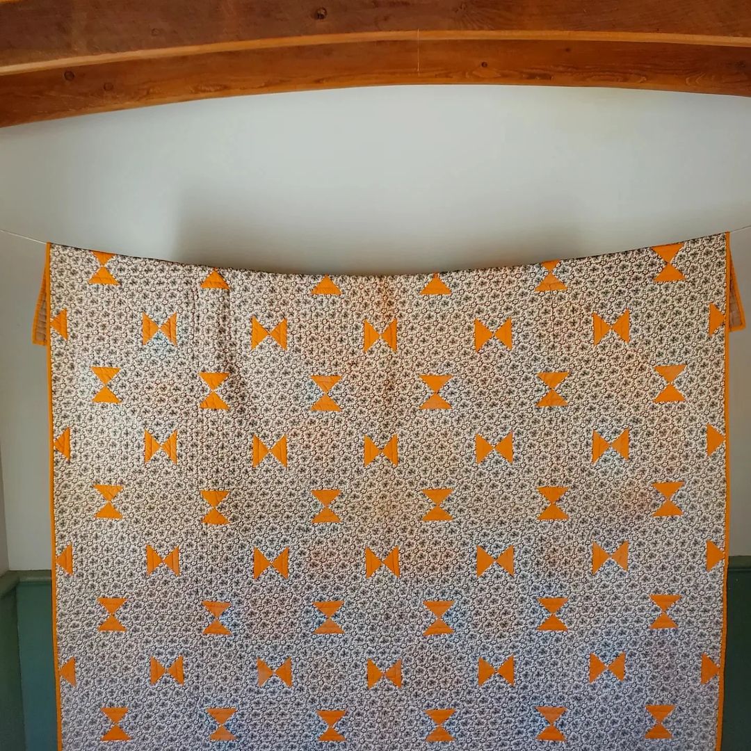 "Rob Peter to Pay Paul" Cheddar Hourglass Quilt