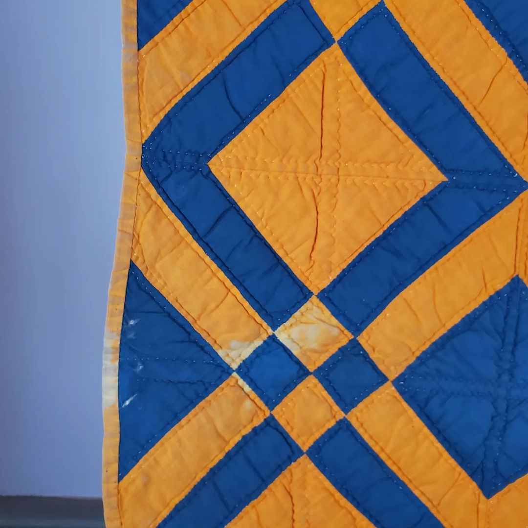 Indigo and Cheddar Quilt