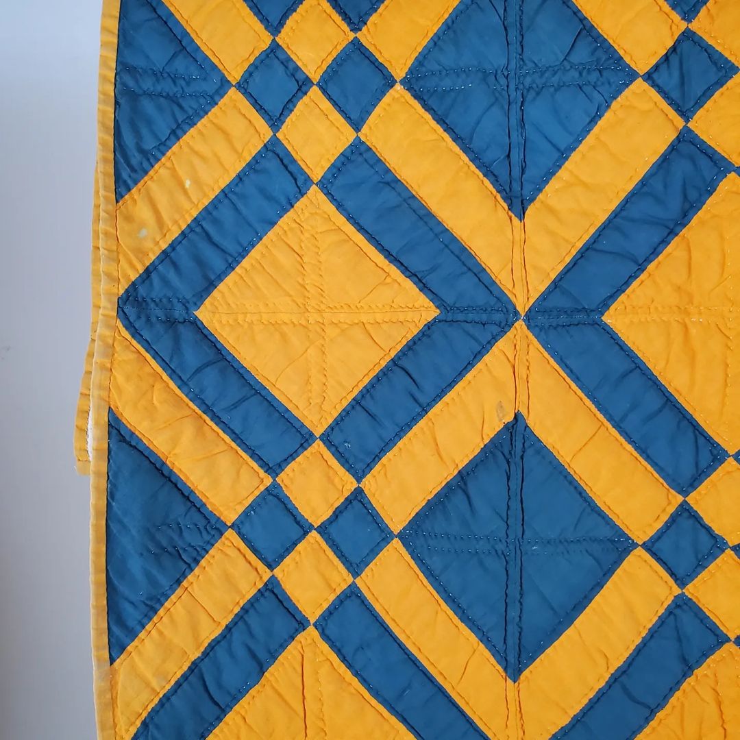Indigo and Cheddar Quilt