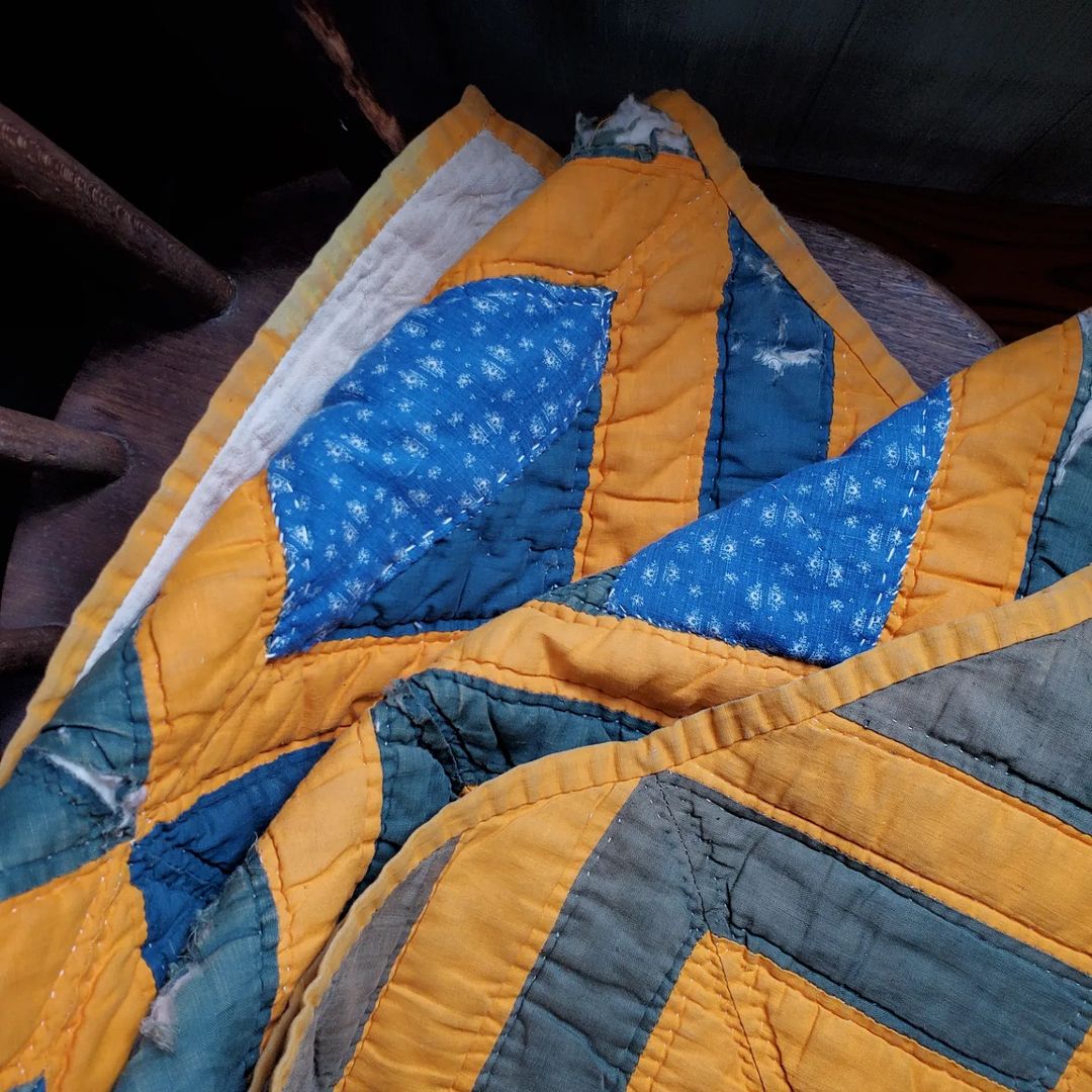 Indigo and Cheddar Quilt