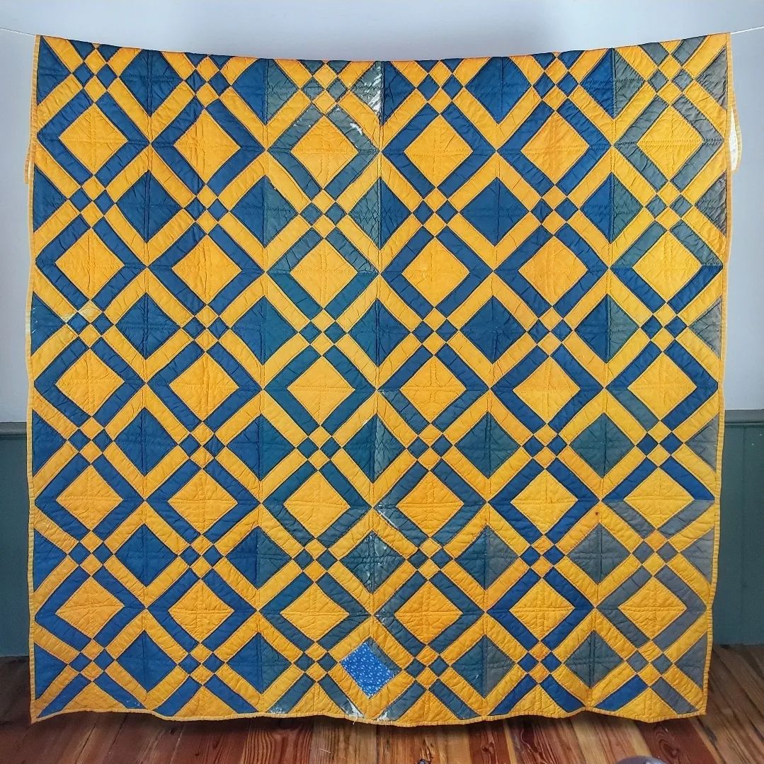 Indigo and Cheddar Quilt