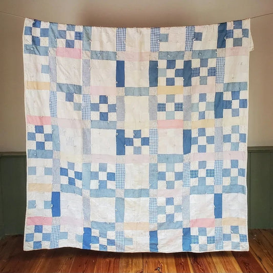 Hand Tied 9 Patch Quilt