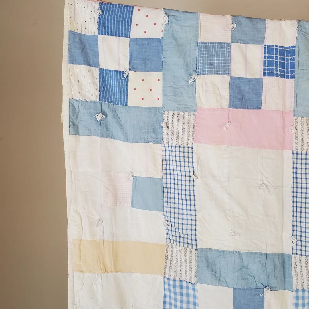 Hand Tied 9 Patch Quilt