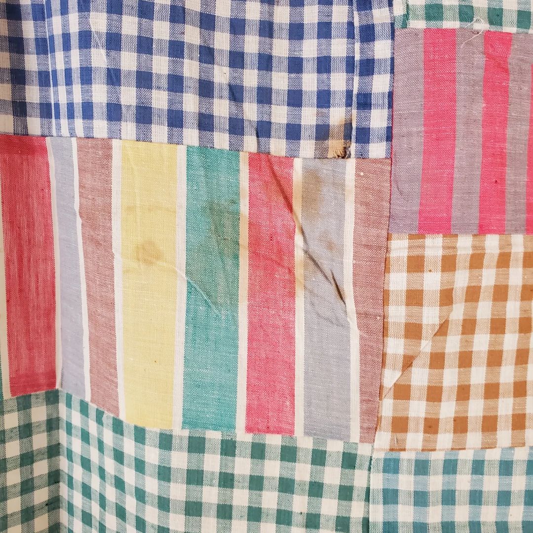 Gingham and Stripes Quilt Top