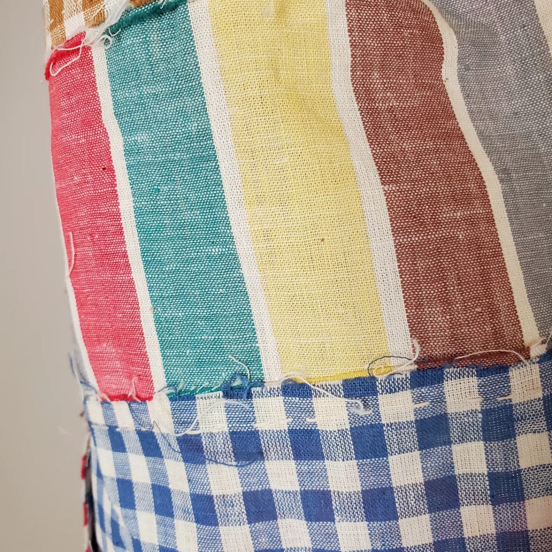 Gingham and Stripes Quilt Top