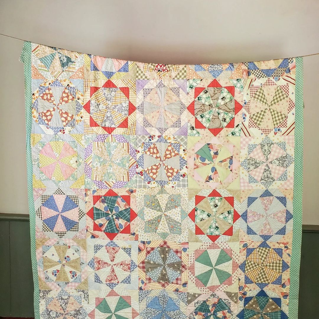 Mid 20th Century Pinwheel Quilt