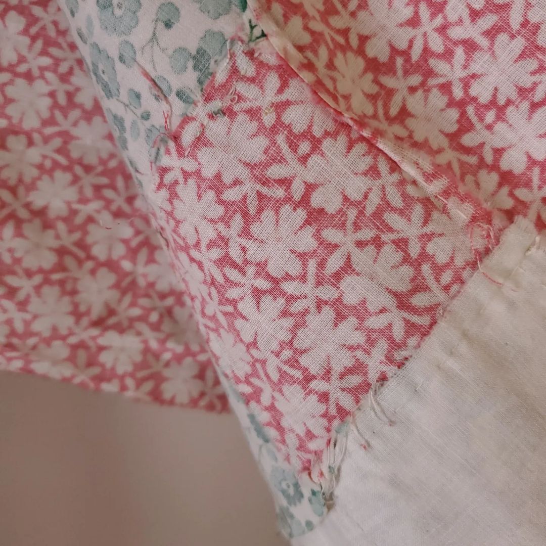 Floral Irish Chain Quilt Top