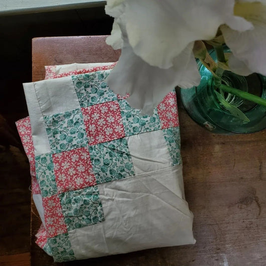 Floral Irish Chain Quilt Top
