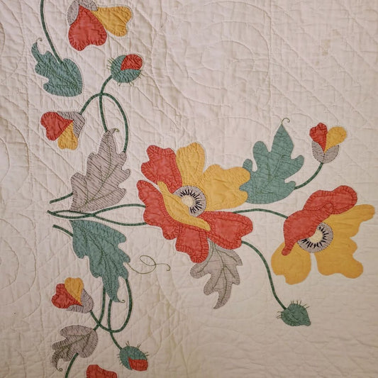 Applique Poppy Quilt
